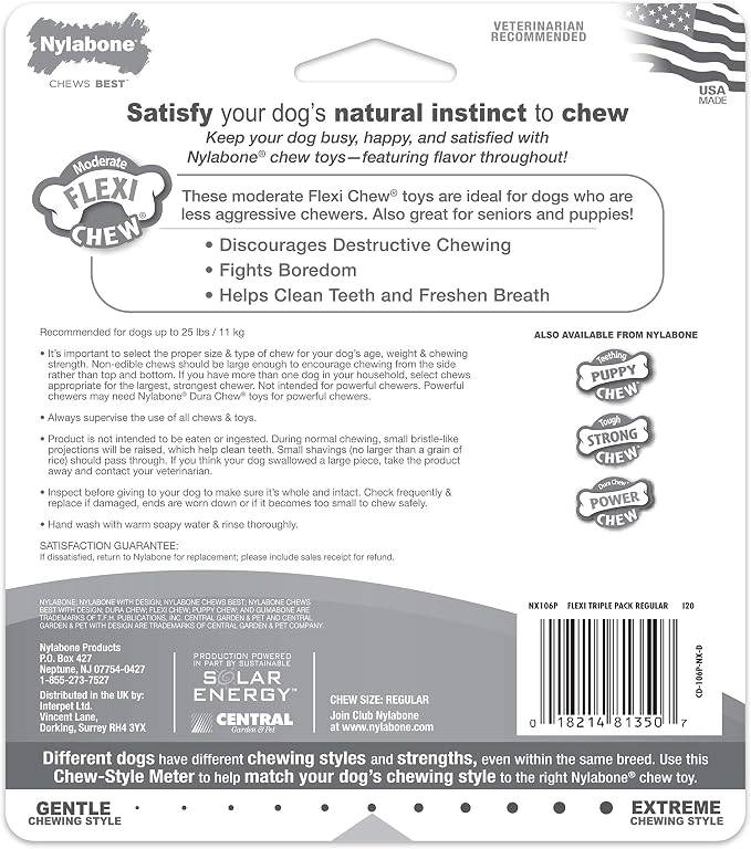 Nylabone Original Bone Flexi Chew Toy - Image 9