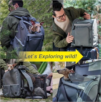 Expandable Pet Carrier, Airline-Approved Foldable and Detachable Backpack - Image 7