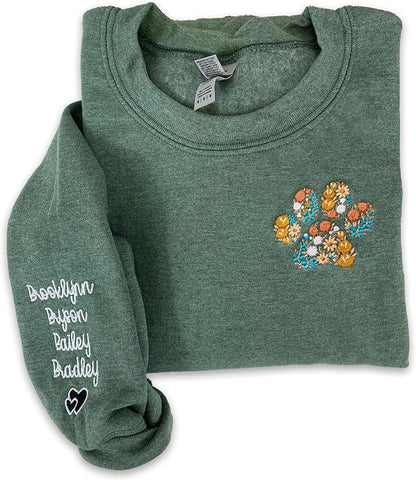 NAZENTI Custom Dog Mom Embroidered Sweatshirt by Nazenti
