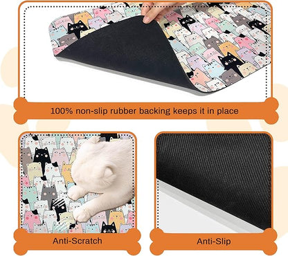 Pet Feeding Mat for Floors Waterproof Dog Mat for Food and Water Absorbent - Image 3