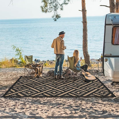 GENIMO Outdoor Rug for Patio Clearance, Reversible Plastic Straw Rugs for RV - Image 2