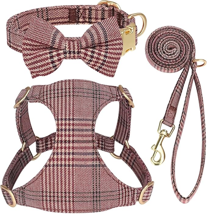 Beirui Cute Extra Small Dog Harness Collar and Leash Set by Beirui