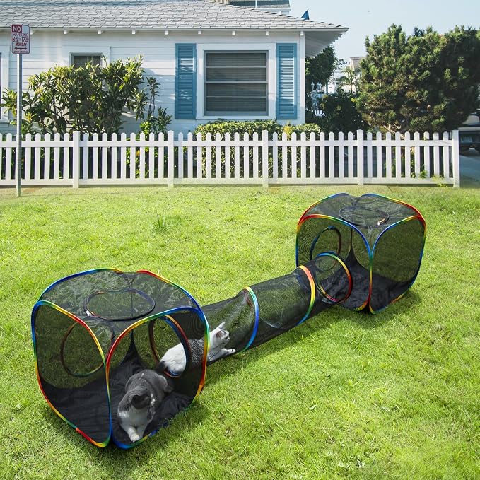 LUCKITTY Outdoor Rainbow Cat Enclosures Playground, Outside House - Image 7