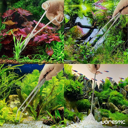 VORESTIC 4Pcs Aquascaping Tools, Stainless Steel Aquarium Tweezers, Scissors - Image 7