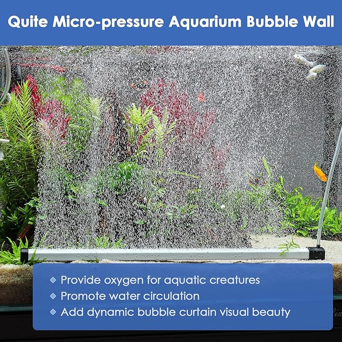 hygger Aquarium Bubble Strip, Nano Air Bubble Curtain Wall Aquarium, Quiet High - Image 3