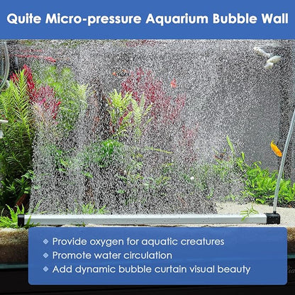 hygger Aquarium Bubble Strip, Nano Air Bubble Curtain Wall Aquarium, Quiet High - Image 3