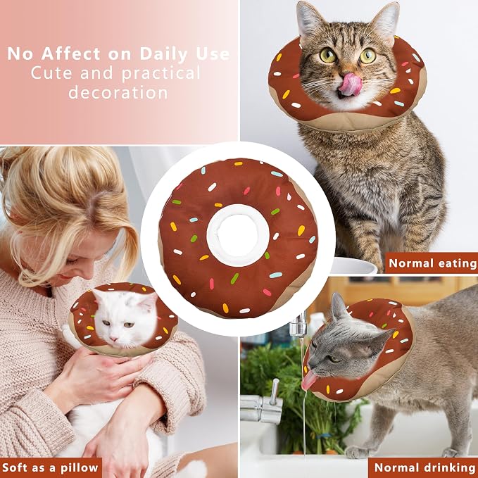 Cat Cone Collar Soft, Adjustable Cat Recovery Collar Kitten Cones to Stop - Image 4