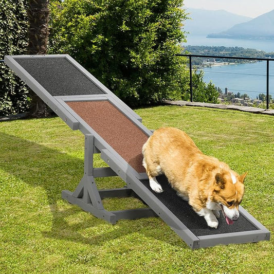 71" Dog Agility Seesaw Outdoor for Training and Exercise, Wooden Platform Dog by Unknown