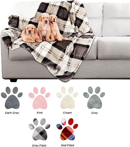 Pet Blanket - Reversible Waterproof Plaid Throw Protects Couch, and Bed from - Image 5
