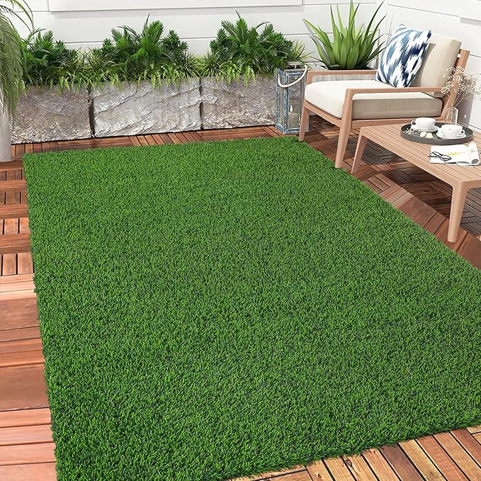 Bsmathom Artificial Grass Rug Indoor Outdoor Rug, 3x5Ft Dog Grass Mat - Image 2