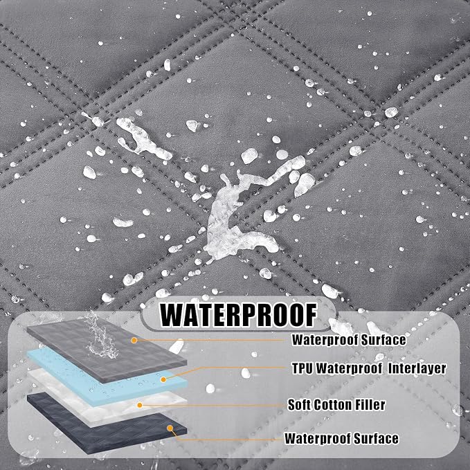 Smiry Waterproof Dog Bed Cover Blanket 82x82, Soft Reversible Pet Blanket - Image 2