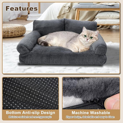 Cat Beds for Indoor Cats, Cat Couch Bed, Cute Cats Sofas for Pets, Small Dog - Image 6