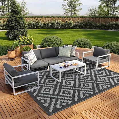GENIMO Outdoor Rug for Patio Clearance, Reversible Plastic Camping Rugs by GENIMO