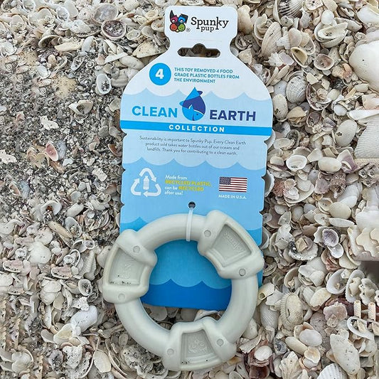Spunky Pup Clean Earth Recycled Ring Dog Toy | Made from 100% Recycled Water - Image 2