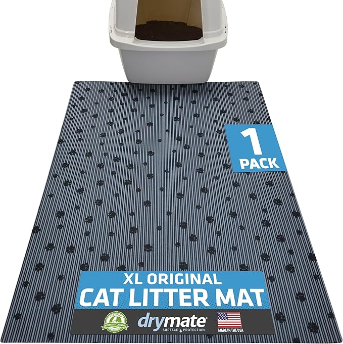 Drymate Cat Litter Box Mat, Litter Trapping Mat, Waterproof, Urine-Proof by Drymate