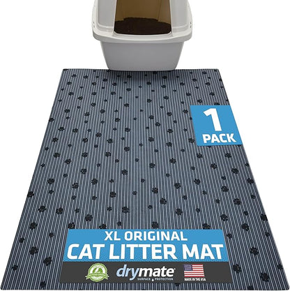 Drymate Cat Litter Box Mat, Litter Trapping Mat, Waterproof, Urine-Proof by Drymate
