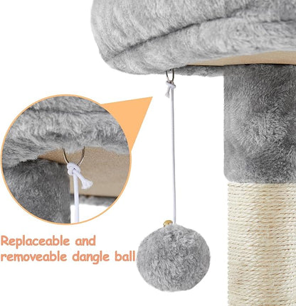 Topeakmart Cat Tree Tower for Indoor Cats, 34.5in Cat Activity Center - Image 6
