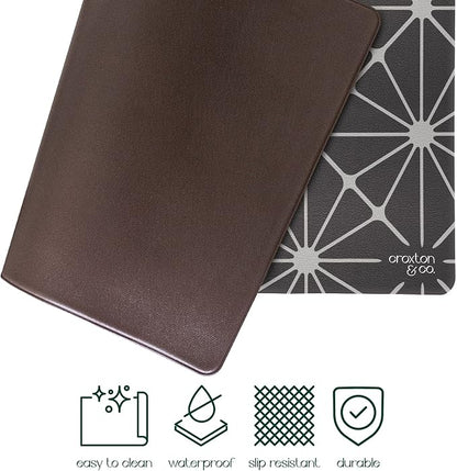 CROXTON & CO. Non-Slip Faux Leather Pet Feeding Mat - Image 3