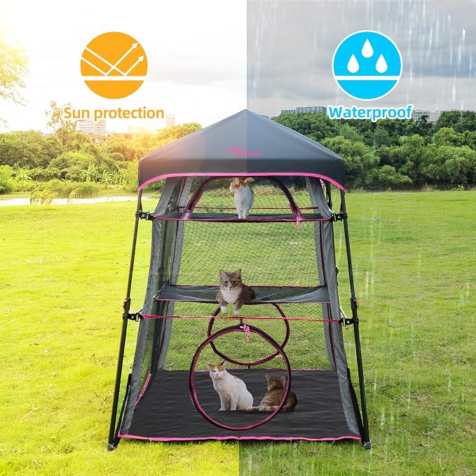 Pop Up Catio Cat Enclosure for Indoor and Outdoor - Image 3