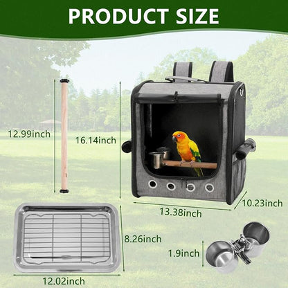 Foldable Bird Carrier Bag, Bird Backpack - Image 4