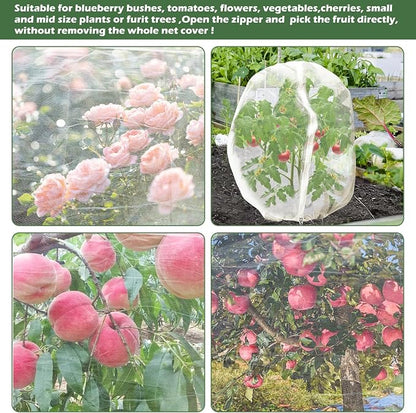 2 Pack 6 x 6.6 ft Large Fruits Tree Netting, Garden Mesh Insect Tree Cover - Image 7