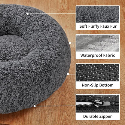 OhGeni 31 inches Calming Donut Orthopedic Dog & Cat Bed - Image 4