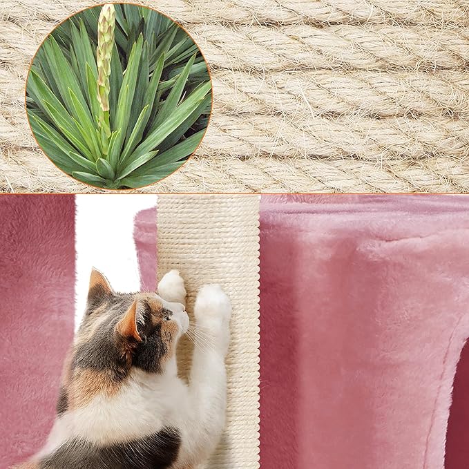 Topeakmart Cat Tree Tower for Indoor Cats, 34.5in Cute Kitten Tree Activity - Image 7