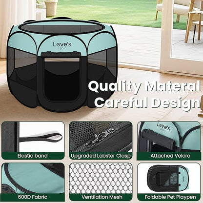 Love's cabin Pet Puppy Dog Playpen, Small Dog Tent Crates Cage Indoor/Outdoor - Image 5