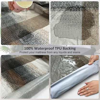 Waterproof Mattress Protector King, Fitted Sheet Style Breathable Mattress Cover - Image 3