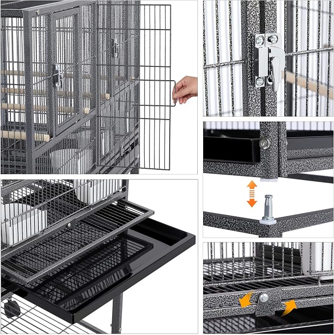 Yaheetech Stackable Divided Breeder Breeding Parakeet Bird Cage - Image 5