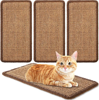 Tuanse 4 PCS Cat Scratcher Mat, 15.7 x 7.8 Inches Sisal Cat Scratching Pad by Tuanse