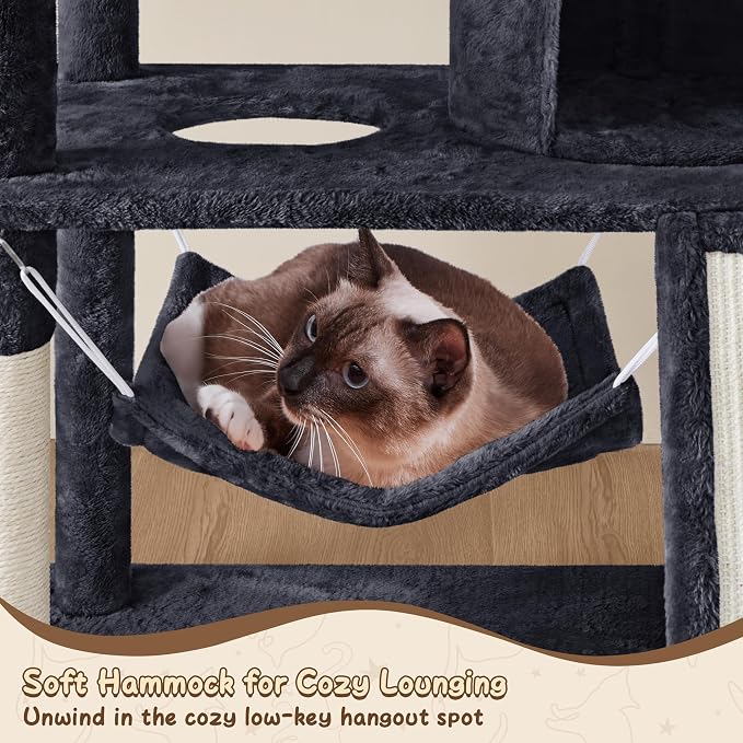 Yaheetech 63.5in Multi-Level Cat Tree Tower Condo - Image 4