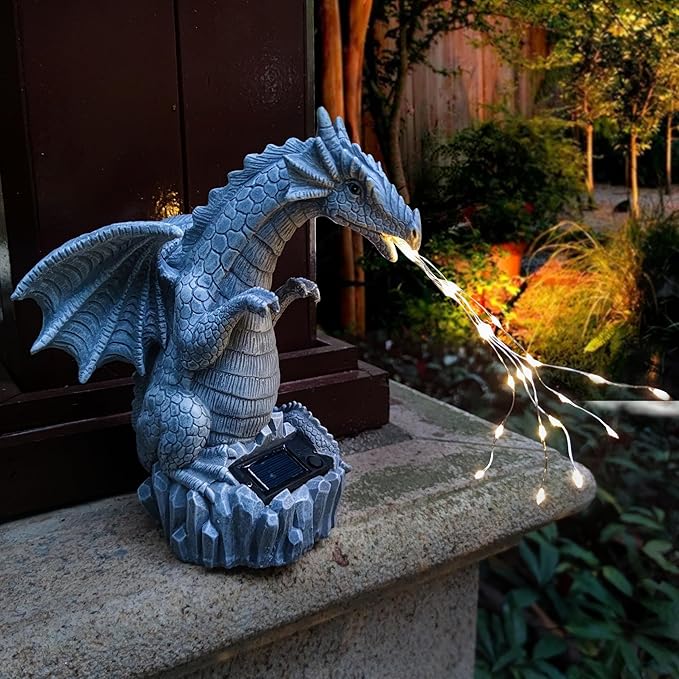 Dragon Solar Garden Statues Outdoor Decoration - Image 4