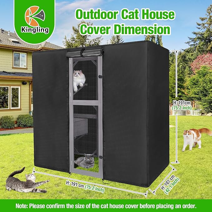 Kingling Outdoor Cat House Cover Fits - Image 2