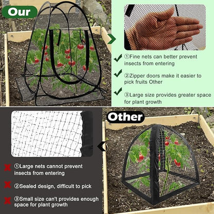 Pop Up Mesh Plant Protectors from Animals, Large Plant Netting Guard Cover - Image 4