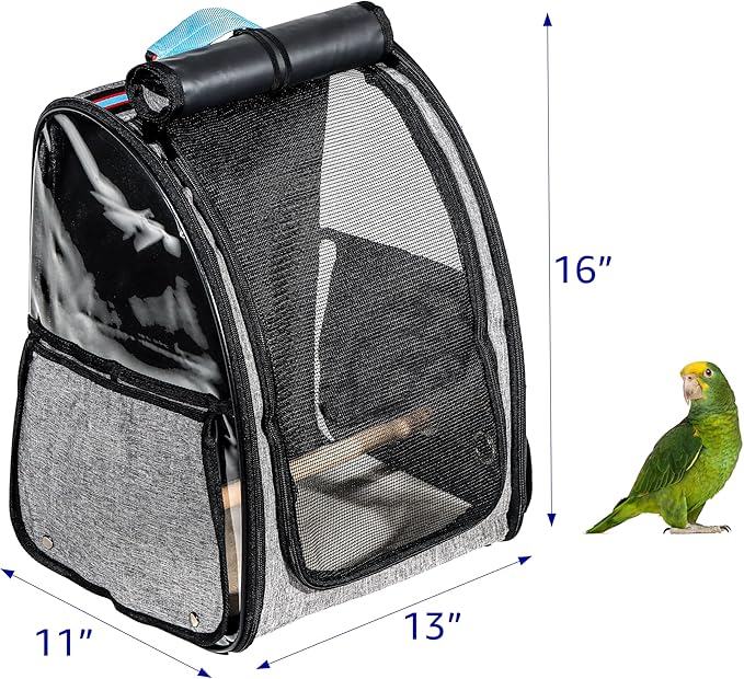 Trademark Innovations Bird Backpack, Bird Carrier Travel Cage, Portable Bird - Image 2