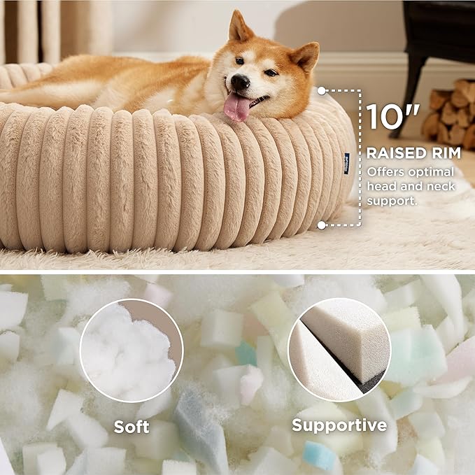 Bedsure ComfyFleece™ Donut Large Dog Bed - Image 2
