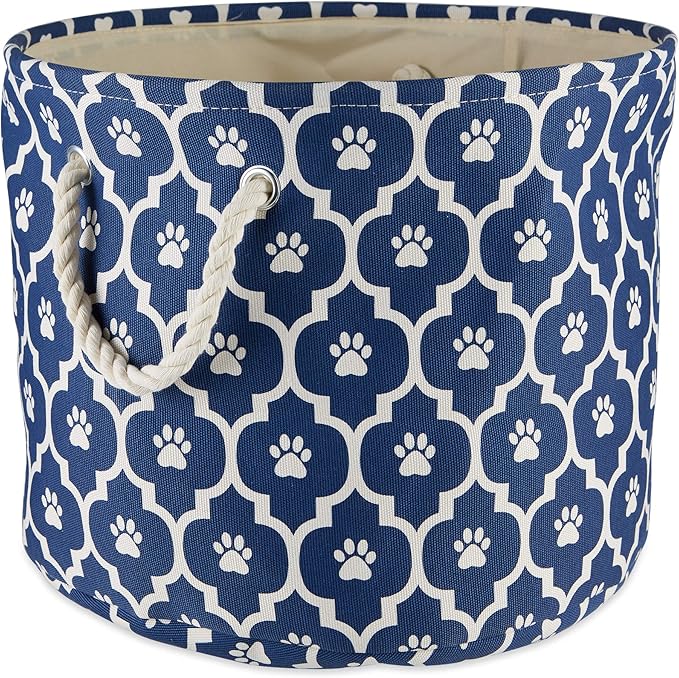 Bone Dry 6192 Pet Storage Collection Lattice Paw Print, Medium Round, Nautical - Image 2
