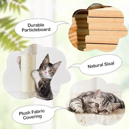 Yaheetech XL Cat Tree, 80in Multi-Level Cat Tower w/Scratching Posts, Double - Image 7