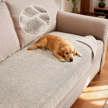H.VERSAILTEX Non Slip Pet Couch Cover Chenille Dog Bed Protector Thick Soft by HVERSAILTEX