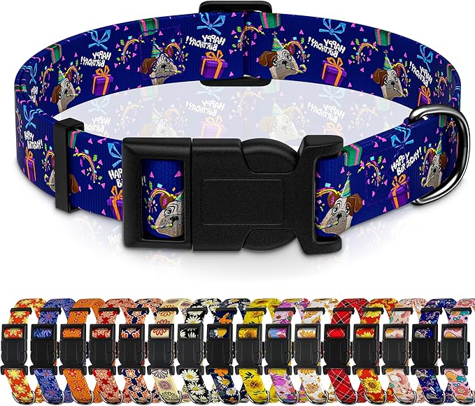 Dog Collar, Classical Birthday Gift Boys Girls Puppy Collar by Seyezo