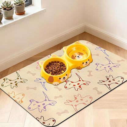 Pet Feeding Mat for Floors Waterproof Dog Mat for Food and Water Absorbent by Unknown