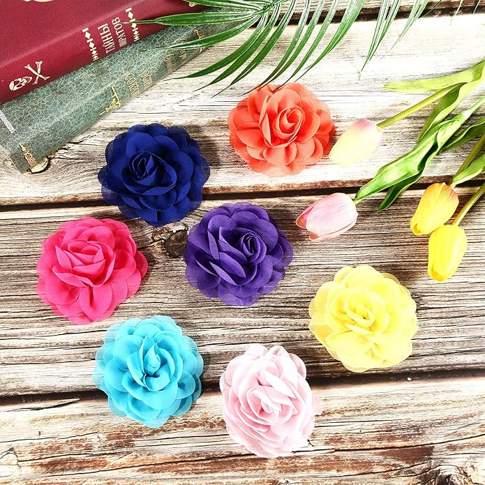 Leinuosen 14 Pcs Flower for Dog Collar Pet Collar Flowers Charms Multi Color - Image 6