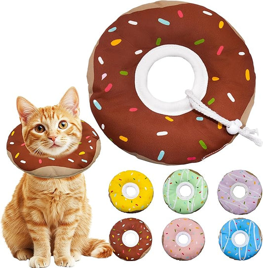 Cat Cone Collar Soft, Adjustable Cat Recovery Collar Kitten Cones to Stop by Seyezo