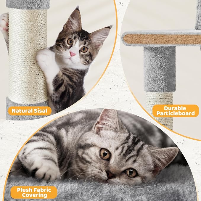 Yaheetech | 54in Cat Tree | Multi-Level Cat Tower w/Spacious Perch, Cozy Condo - Image 7