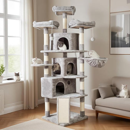 Hey-brother XL Size Cat Tree, 73.4 inch Cat Tower by Hey-brother