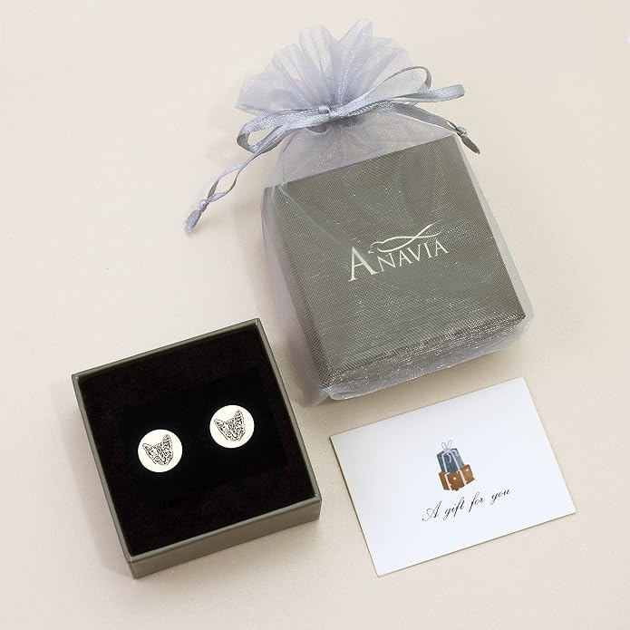 Anavia Pet Portrait & Handwriting Cufflinks Tie Clip Gift Box Set, Personalized - Image 7