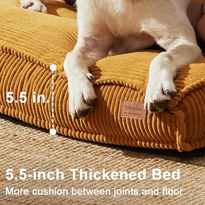FUKUMARU 5.5-Inch Thick Dog Bed Mat, Washable Cat Bed - Image 2