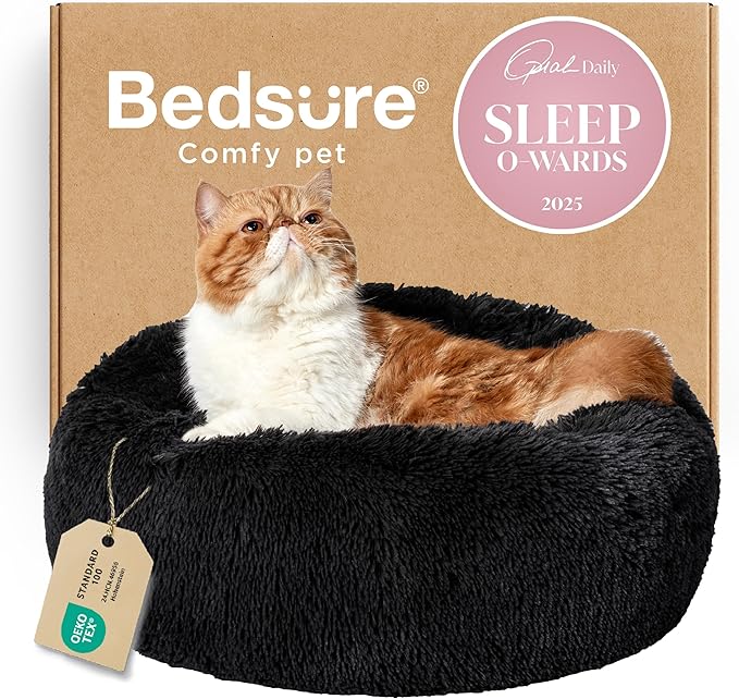 Bedsure Calming Cat Beds for Indoor Cats by BEDSURE