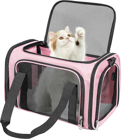 Discala Cat Dog Carrier Up to 15 Lbs TSA Airline Approved Pet Carrier by Discala